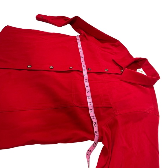 Talbots Petite Stretch Long Sleeve Button Down Red Shirt Size S. - Picture 11 of 13
